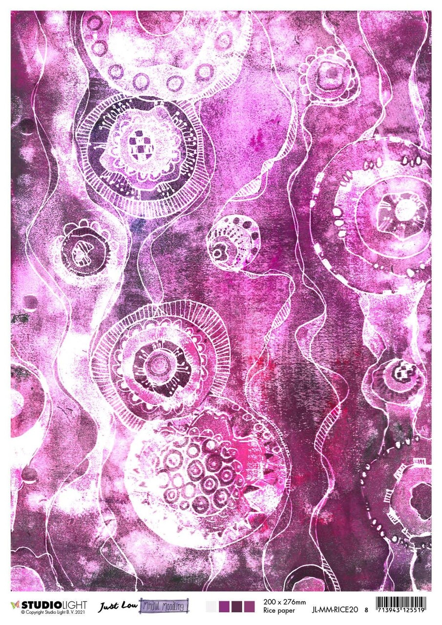 Studio Light JL Rice Paper White Moodle Mindful Moodling 210x297mm nr.20